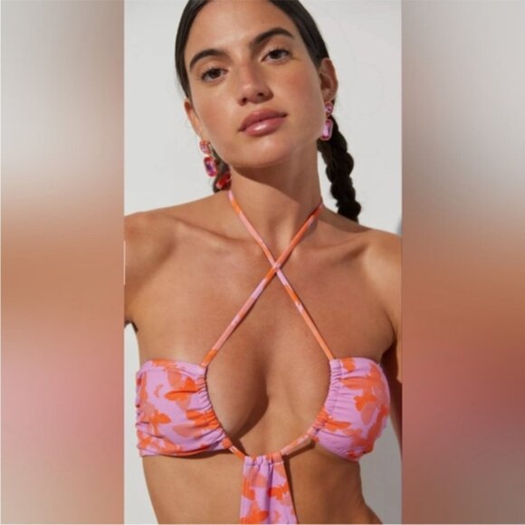 Urban Outfitters | Out From Under Marina Printed Swimsuit Lilac Butterfly Medium - Picture 4 of 7